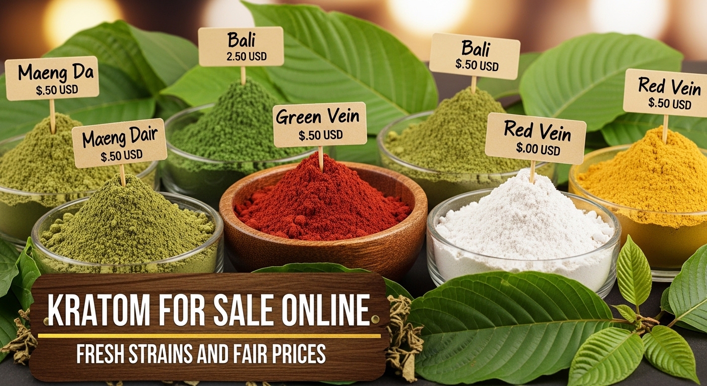 Kratom For Sale Online With Fresh Strains And Fair Prices